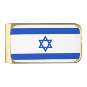 Patriotic Money Clip with flag of Israel