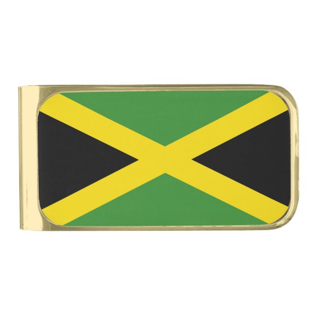 Patriotic Money Clip with flag of Jamaica (Front)