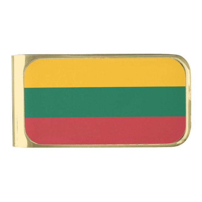 Patriotic Money Clip with flag of Lithuania (Front)