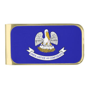 Patriotic Money Clip with flag of Louisiana, USA