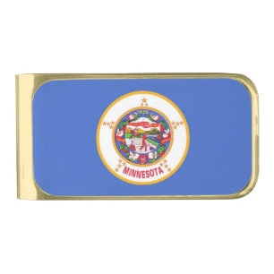 Patriotic Money Clip with flag of Minnesota