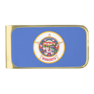 Patriotic Money Clip with flag of Minnesota