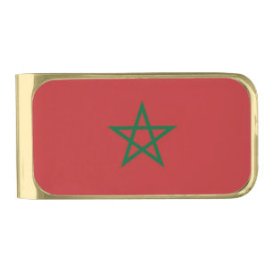 Patriotic Money Clip with flag of Morocco