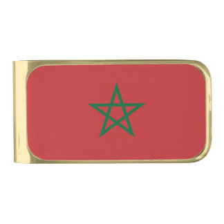 Patriotic Money Clip with flag of Morocco