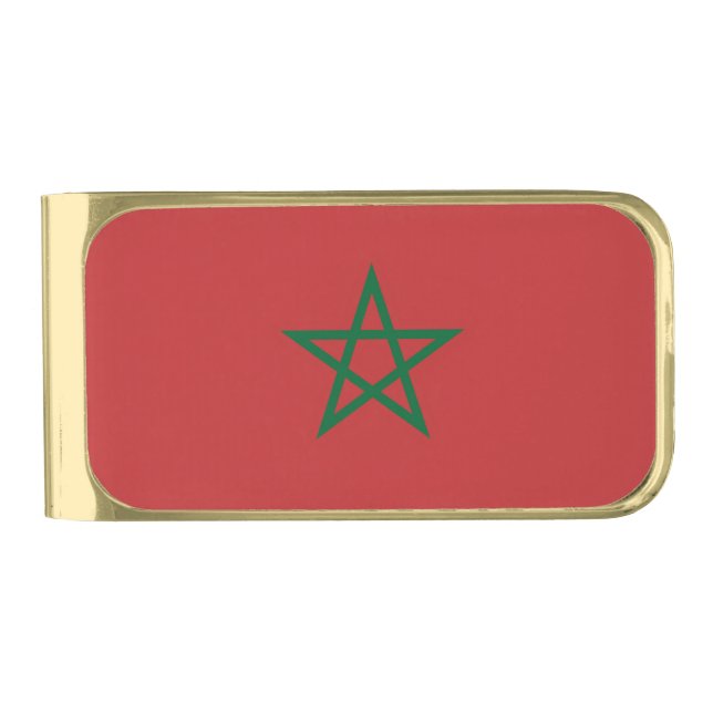 Patriotic Money Clip with flag of Morocco (Front)