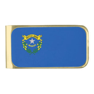 Patriotic Money Clip with flag of Nevada, USA