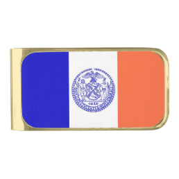 Patriotic Money Clip with flag of New York City