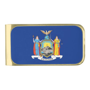 Patriotic Money Clip with flag of New York, USA