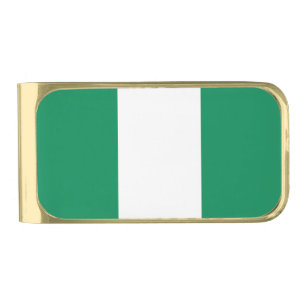 Patriotic Money Clip with flag of Nigeria
