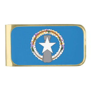 Patriotic Money Clip with flag of Northern Mariana