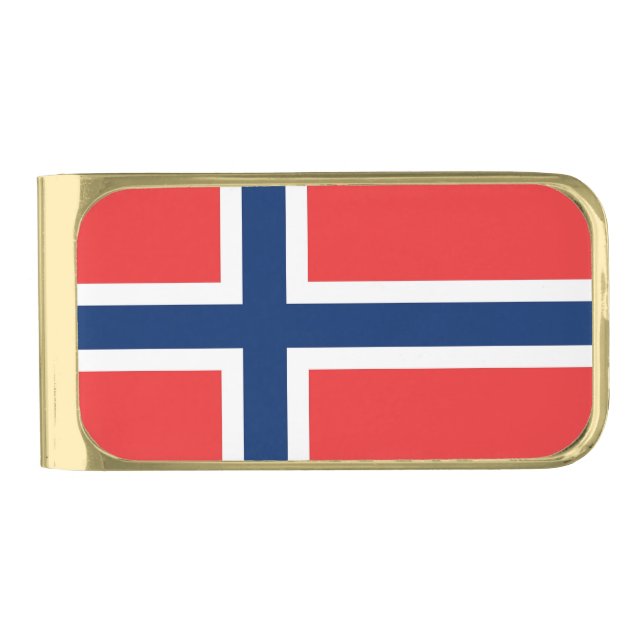 Patriotic Money Clip with flag of Norway (Front)
