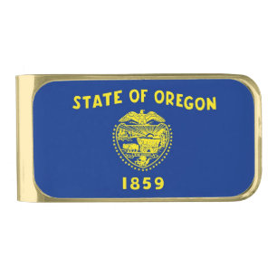 Patriotic Money Clip with flag of Oregon, USA