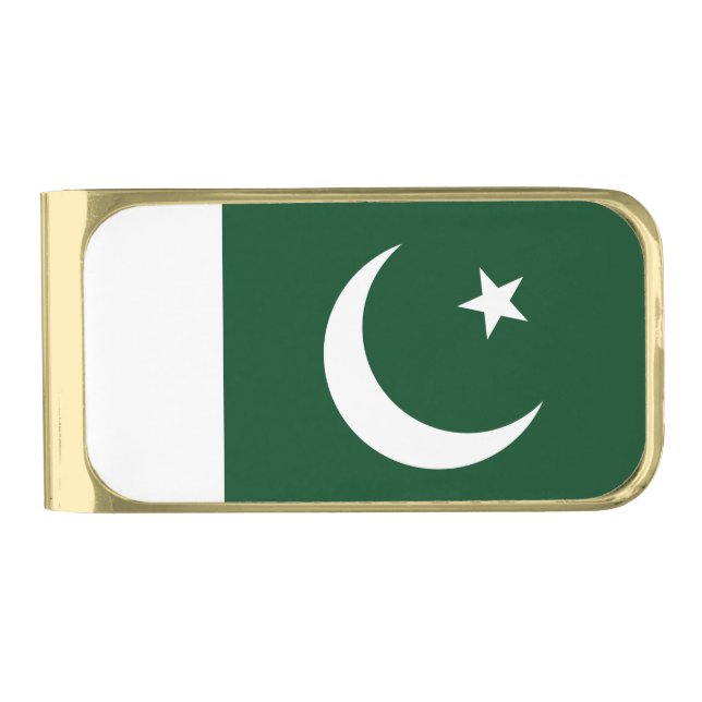 Patriotic Money Clip with flag of Pakistan (Front)