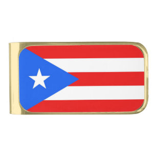 Patriotic Money Clip with flag of Puerto Rico