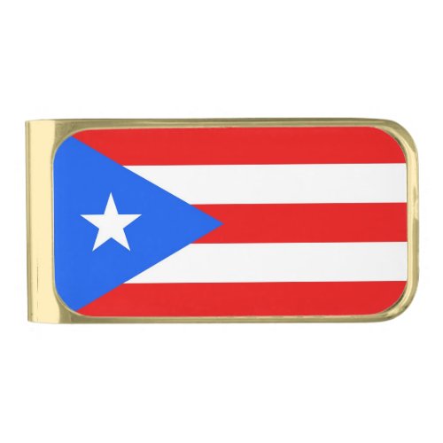 Patriotic Money Clip with flag of Puerto Rico