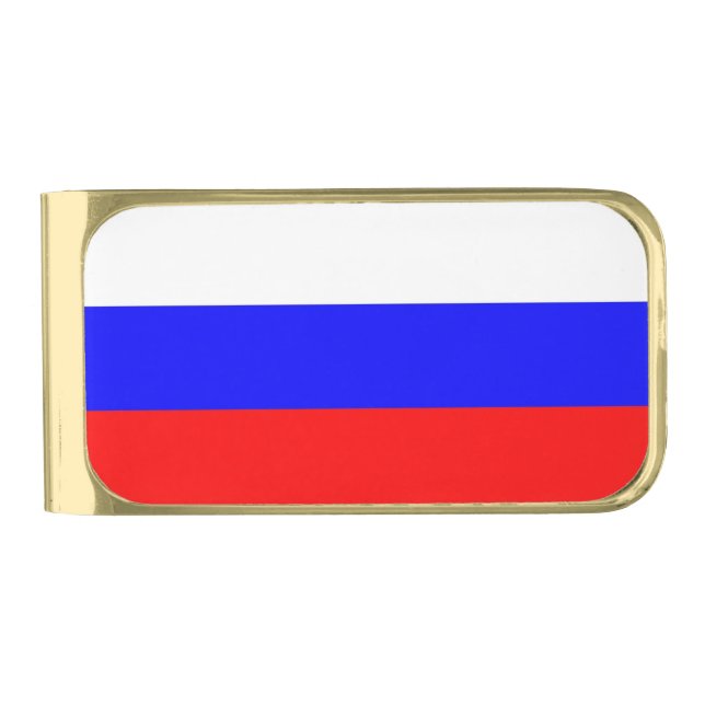 Patriotic Money Clip with flag of Russia (Front)