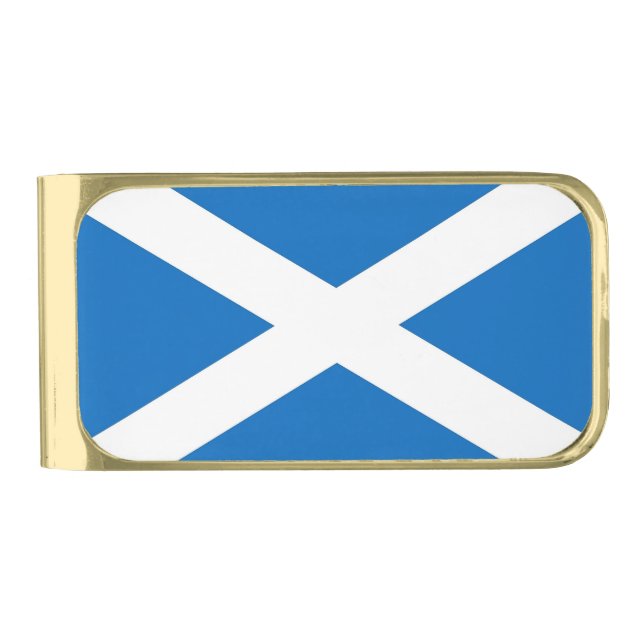 Patriotic Money Clip with flag of Scotland (Front)