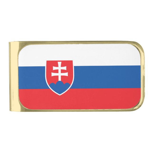 Patriotic Money Clip with flag of Slovakia (Front)