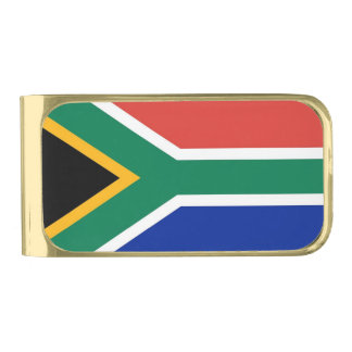 Patriotic Money Clip with flag of South Africa