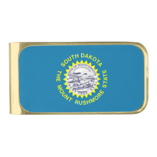 Patriotic Money Clip with flag of South Dakota