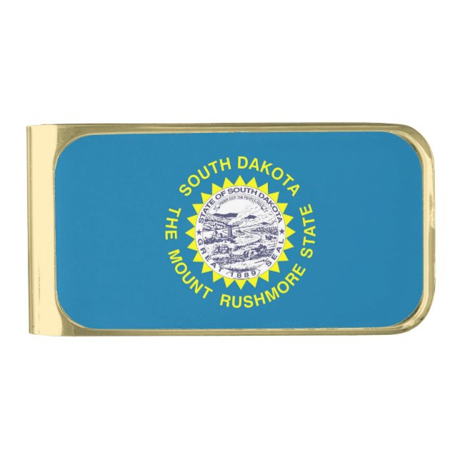 Patriotic Money Clip with flag of South Dakota (Front)