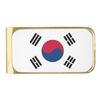 Patriotic Money Clip with flag of South Korea