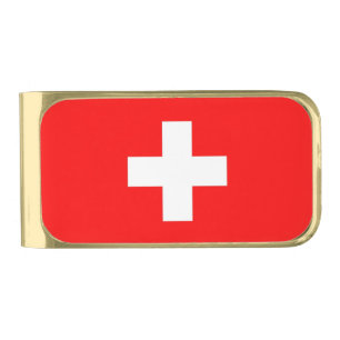 Patriotic Money Clip with flag of Swizterland