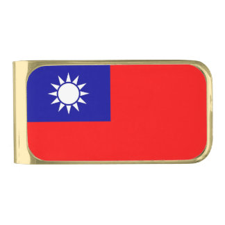 Patriotic Money Clip with flag of Taiwan