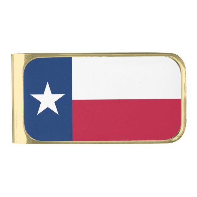 Patriotic Money Clip with flag of Texas, USA (Front)