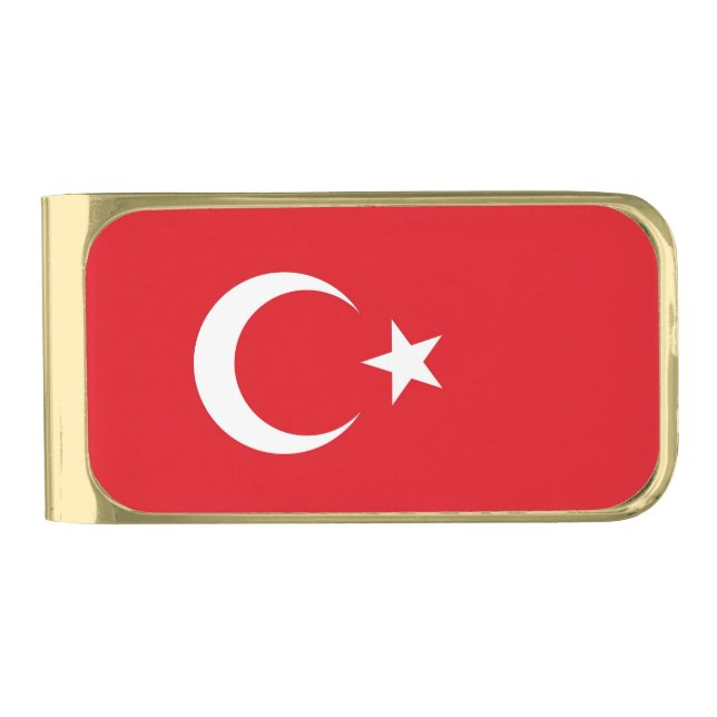 Patriotic Money Clip with flag of Turkey (Front)