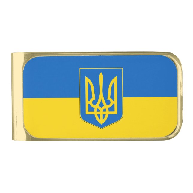 Patriotic Money Clip with flag of Ukraine (Front)