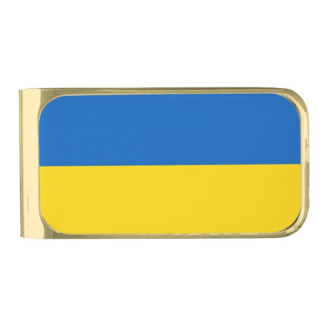 Patriotic Money Clip with flag of Ukraine (Front)