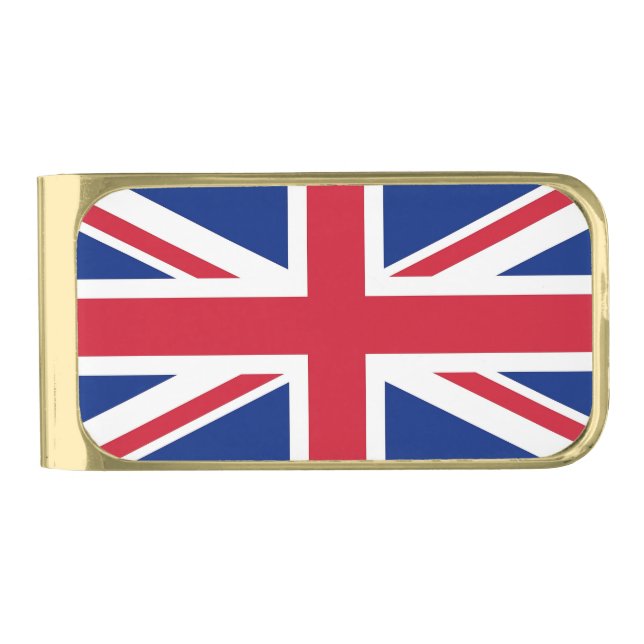 Patriotic Money Clip with flag of United Kingdom (Front)