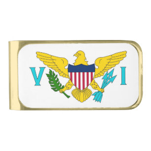 Patriotic Money Clip with flag of Virgin Islands