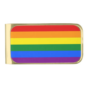 Patriotic Money Clip with Pride flag of LGBT
