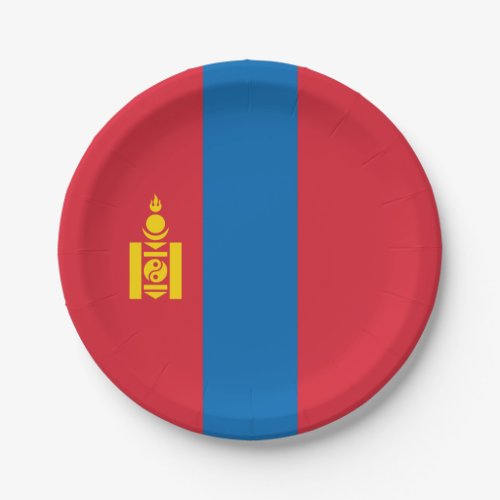 Patriotic Mongolia Flag Paper Plates