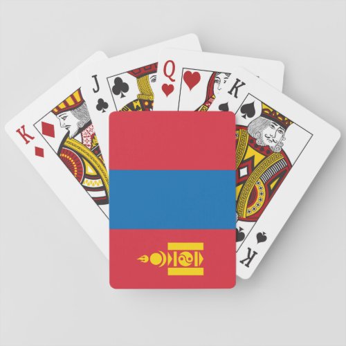 Patriotic Mongolia Flag Playing Cards