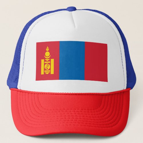Patriotic Mongolia Flag Trucker Hat
