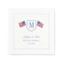 Patriotic Monogram Wedding Crest USA Flags Party Napkins