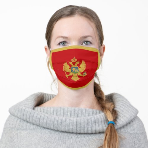 Patriotic Montenegro Flag Adult Cloth Face Mask