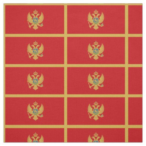 Patriotic Montenegro Flag Fabric
