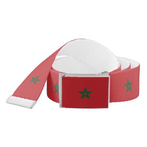 Patriotic Morocco Flag Belt