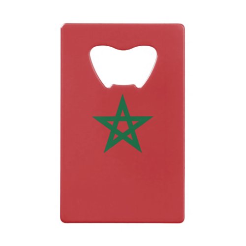 Patriotic Morocco Flag Credit Card Bottle Opener