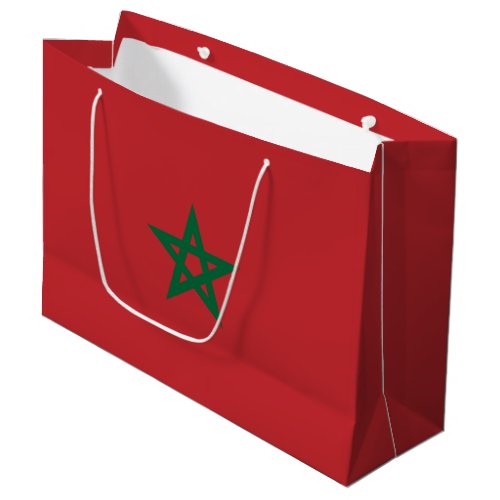 Patriotic Morocco Flag Large Gift Bag