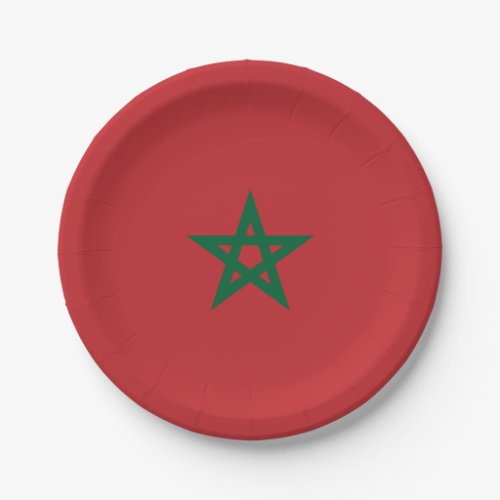Patriotic Morocco Flag Paper Plates