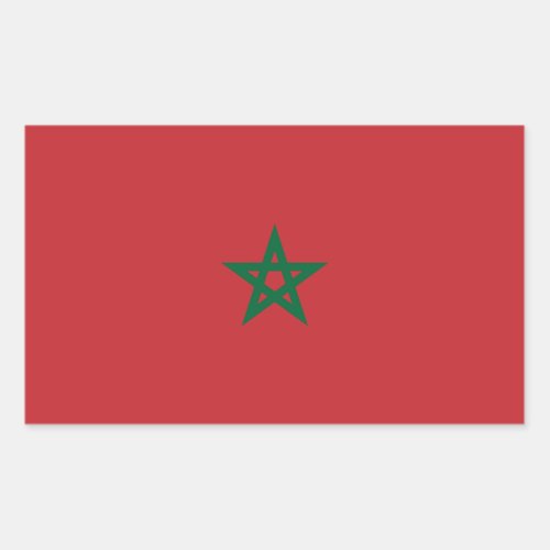 Patriotic Morocco Flag Rectangular Sticker