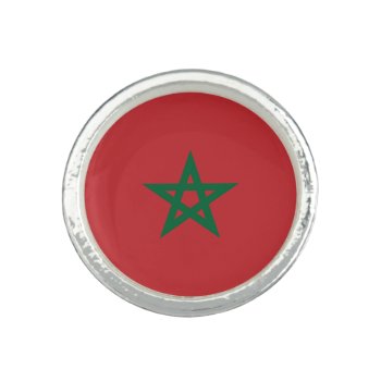 Patriotic Morocco Flag Ring by topdivertntrend at Zazzle
