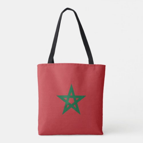 Patriotic Morocco Flag Tote Bag