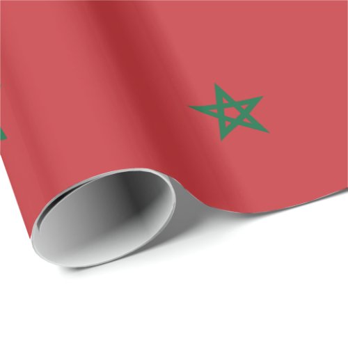 Patriotic Morocco Flag Wrapping Paper
