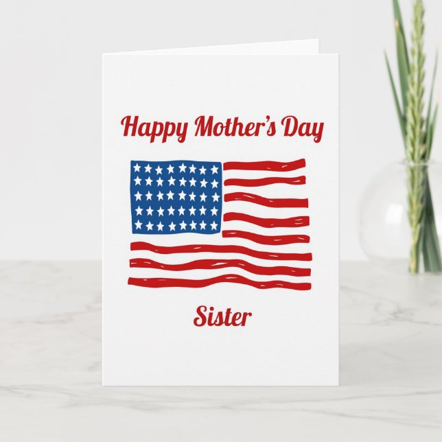 Patriotic Mothers Day Art Card (Front)